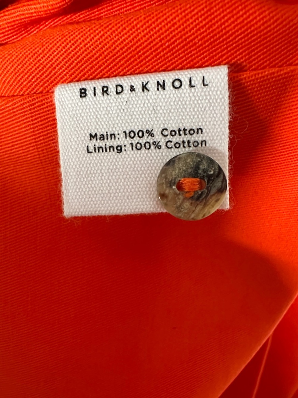 Bird & Knoll Orange Maxi Dress Sleeveless A-Line Minimalist Size L Flowy Chic - Picture 6 of 14